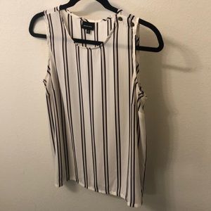 White Striped Tank Top